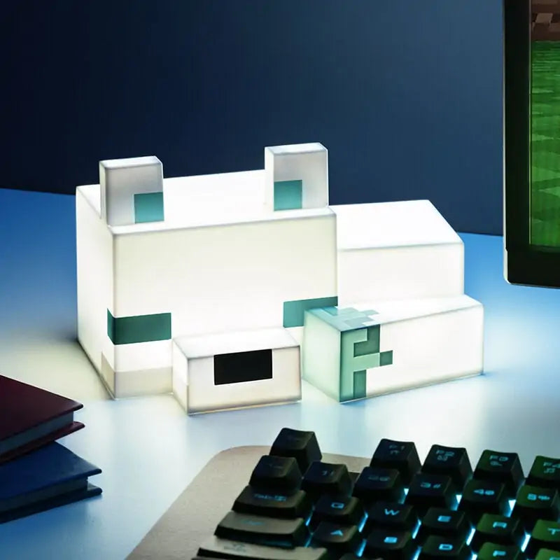 Minecraft 3D-lampa - Arctic Fox - 16 Cm