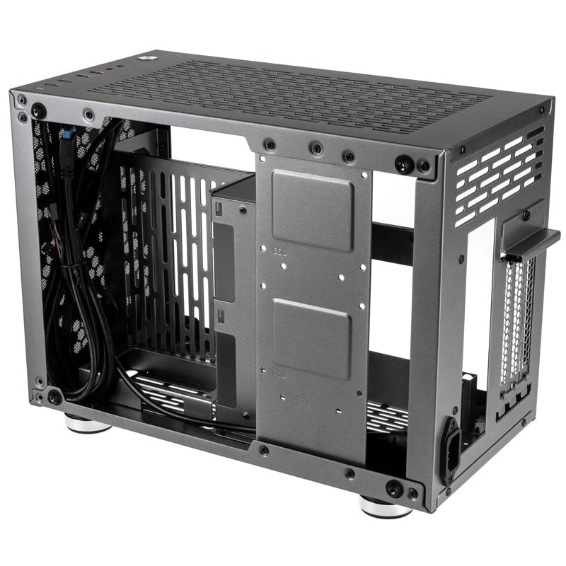 Kolink Rocket Heavy Vented Edition Aluminium Mini-ITX Case-Gunmetal Grey