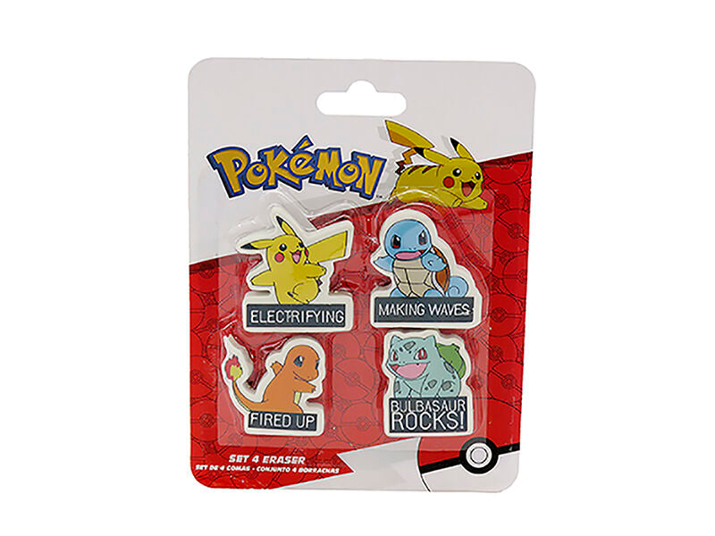 Pokemon Eraser Pack X4