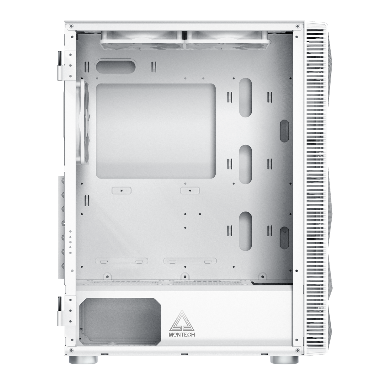 Montech X3 Mesh Vit - Härdat Glas