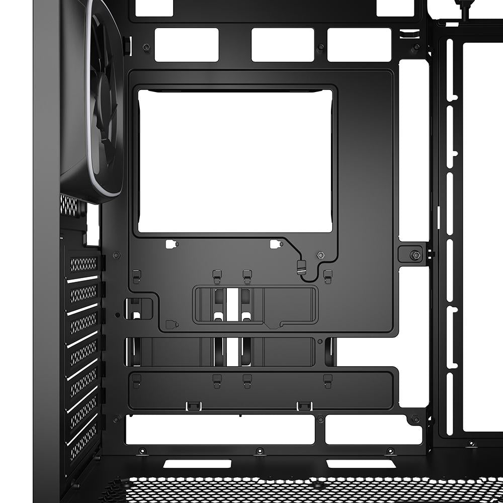 Sharkoon AK5G RGB Black Panoramic Dual Tempered Glass 4x 120mm ARGB PWM Fans USB-C BTF ATX Gaming PC Case Sharkoon