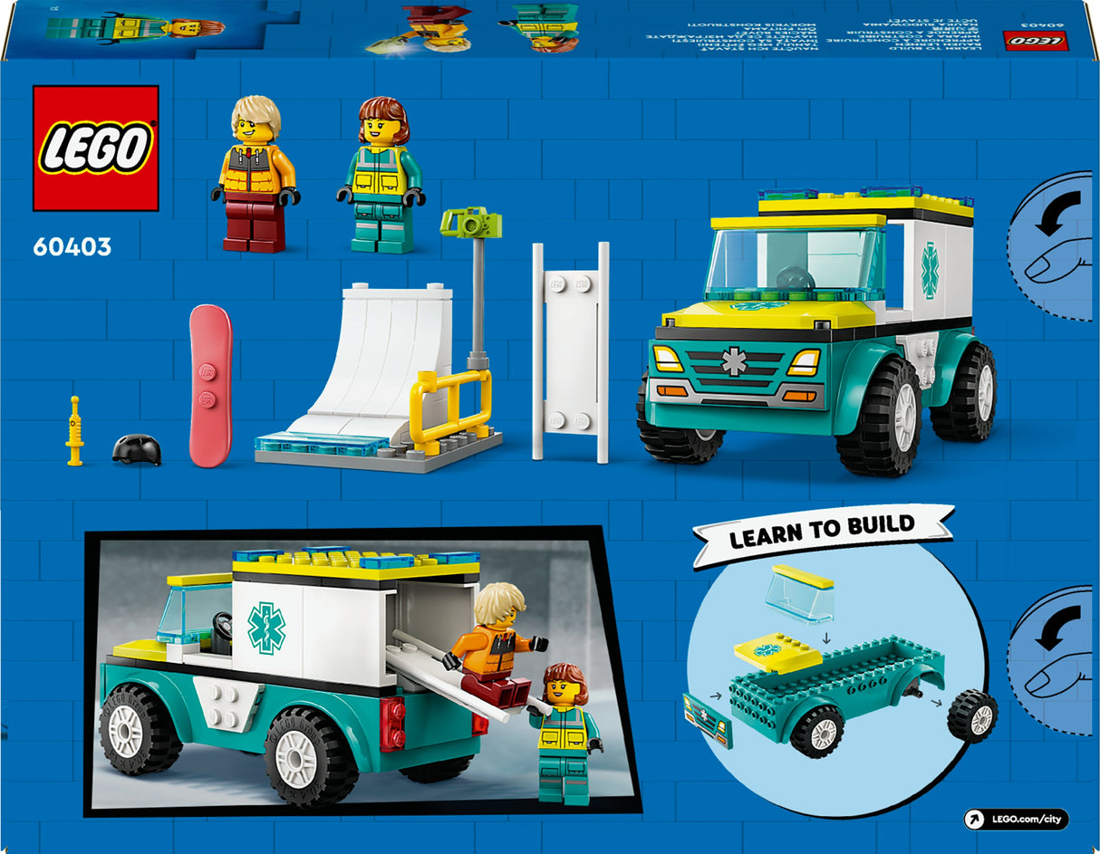 LEGO City - Ambulans Och Snowboardåkare (60403)