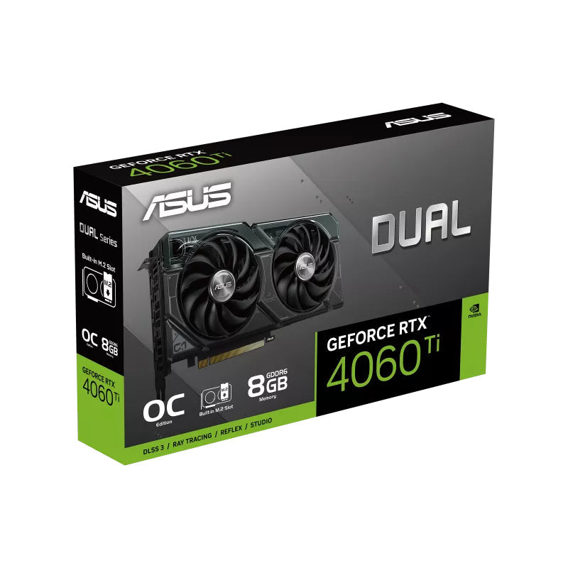 ASUS GeForce RTX 4060 TI 8GB GDDR6 DUAL OC Med 2280 M.2 SSD Expansion Kortplats