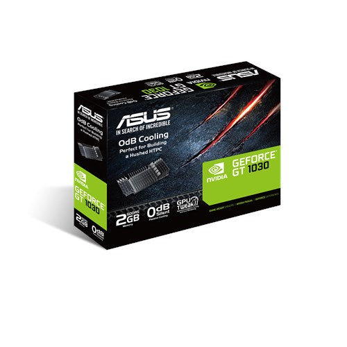 ASUS GeForce GT 1030 2GB GDDR5 Silent (med Lågprofilfäste) (GT1030-SL-2G-BRK)
