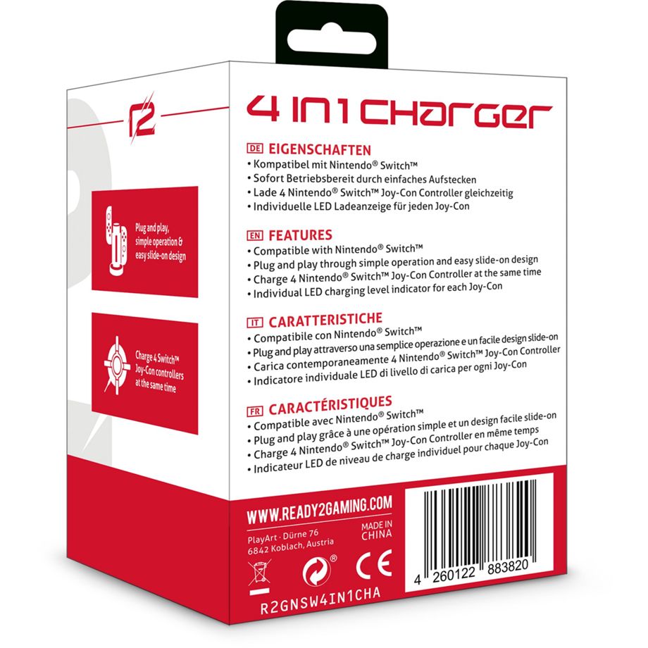 Ready2gaming Nintendo Switch 4 I 1 Laddare