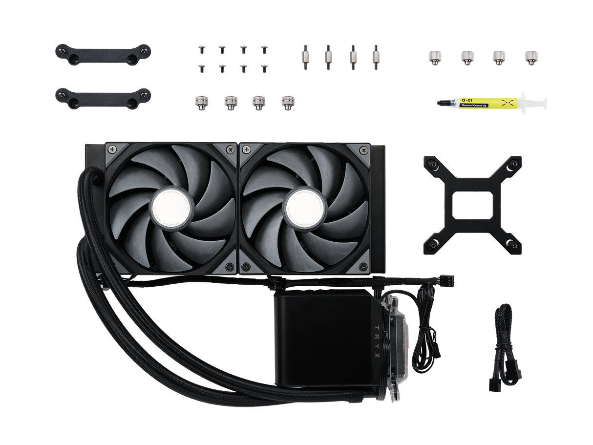 TRYX PANORAMA 240mm AIO Liquid Cooler Svart