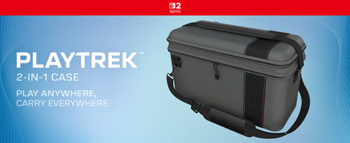 Turtle Beach PlayTrek 2-in-1 – Switch 2-rejsetaske – Sort – producentillustration af taske og produktnavn
