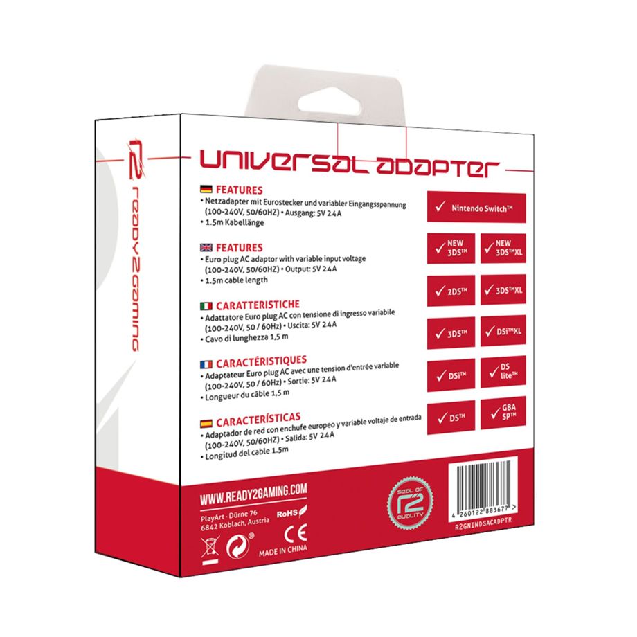 Ready2gaming Universaladapter För GBA, DS Och Nintendo Switch