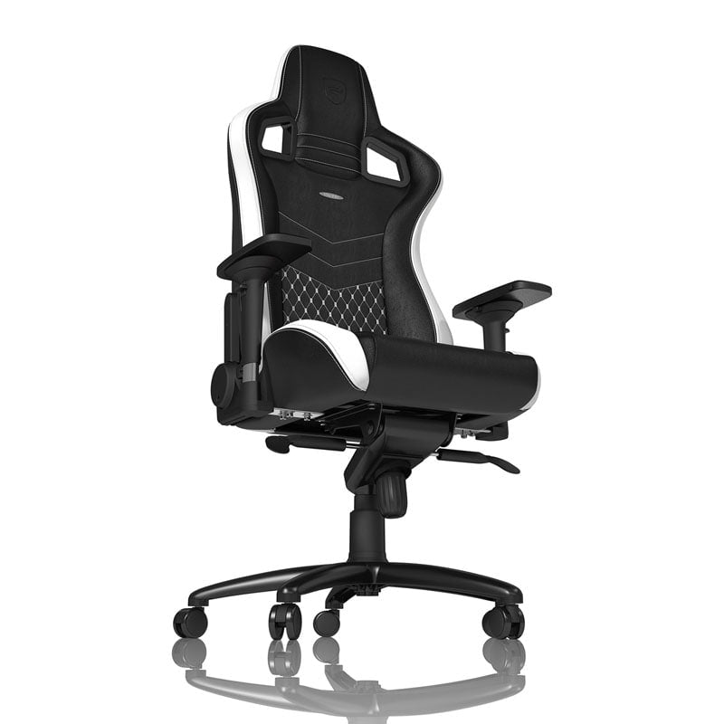 Noblechairs EPIC Äkta Läder Svart/Vit/Röd