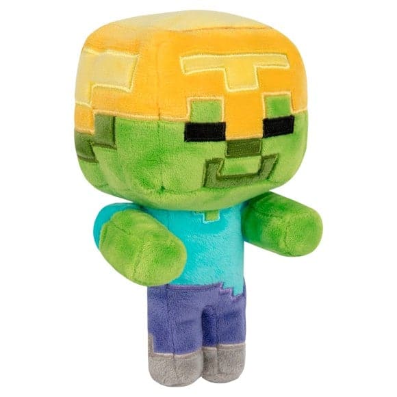 Minecraft Happy Explorer Gold Helmet Zombie Plysch