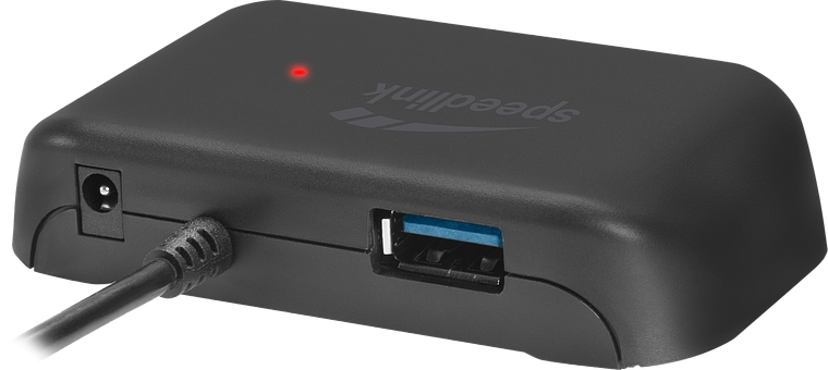 SpeedLink SNAPPY EVO USB-hubb, 4-portar, USB 3.0, Passiv, Svart