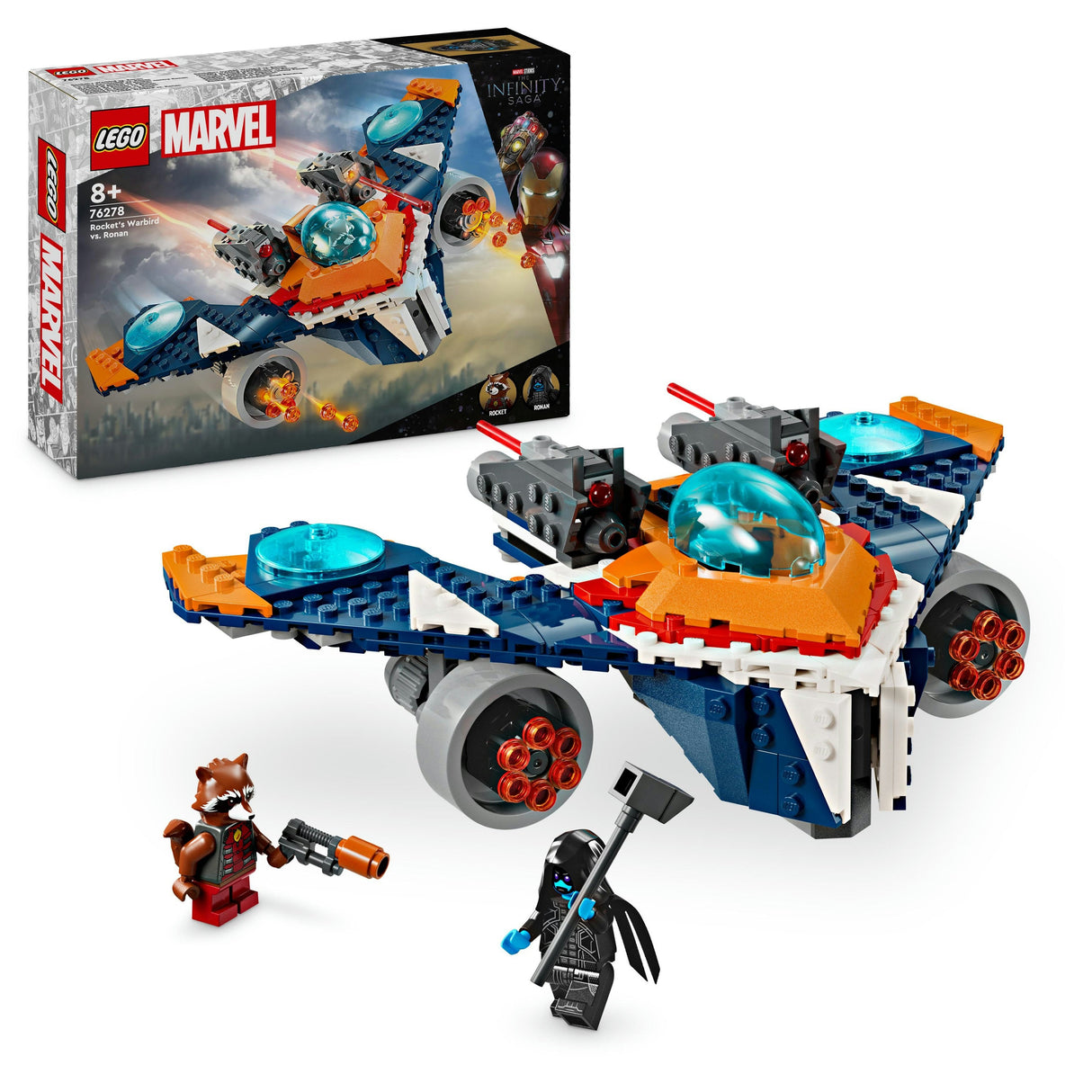 LEGO 76278 Marvel Super Heroes Rockets Spaceship Vs. Ronan, Byggleksak