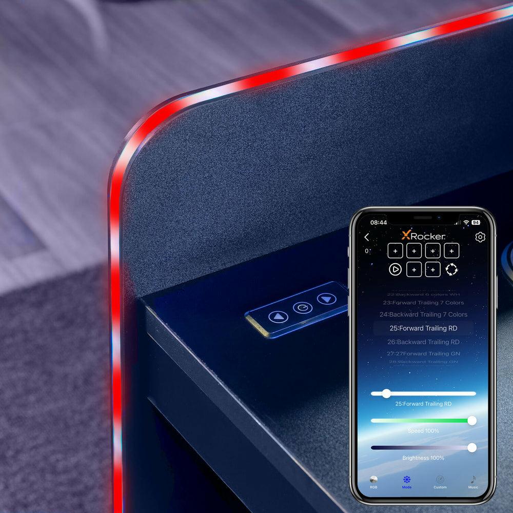 XROCKER ELECTRA TV MEDIASKÅP - SVART MED SVART LED