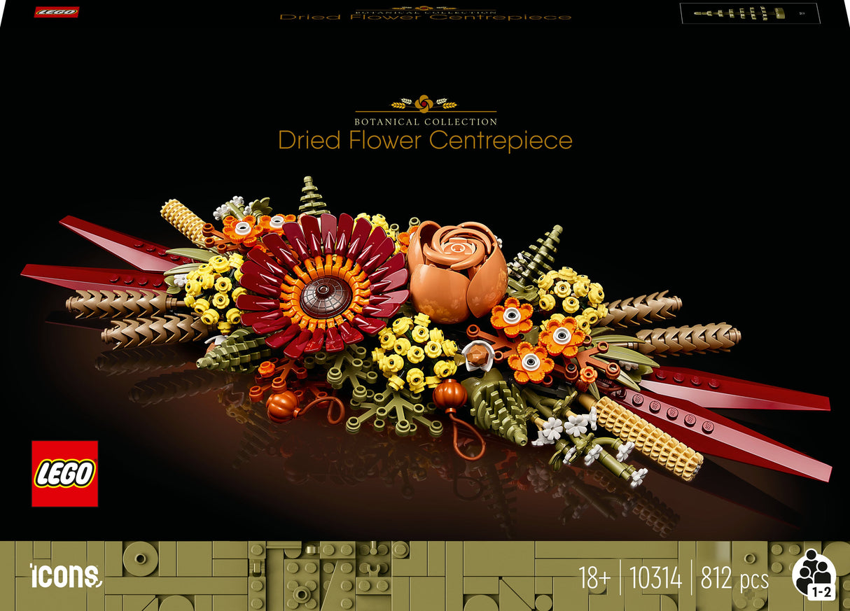 LEGO 10314 Ikoner Torkade Blomsterarrangemang Byggleksak