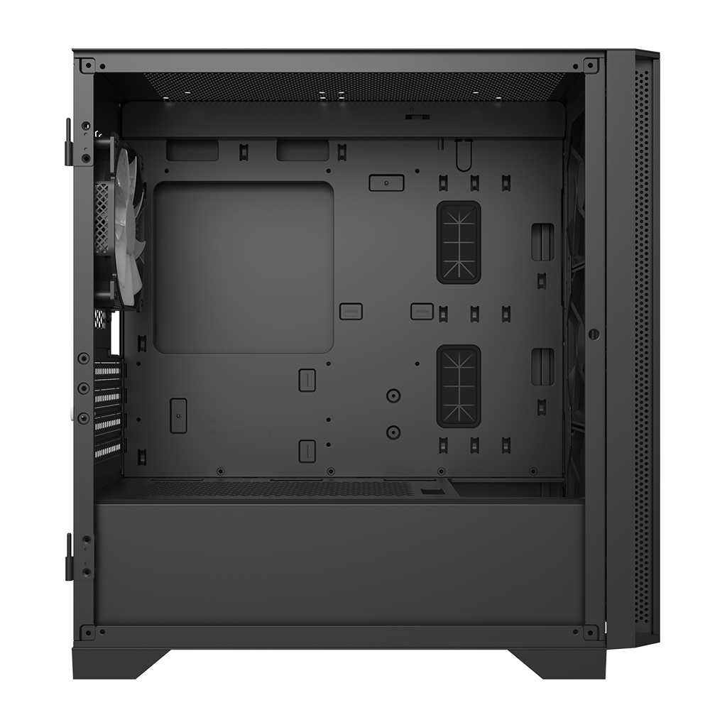 Montech Air 100 ARGB Black - Micro ATX, härdat glas, 4x ARGB-fläktar ingår