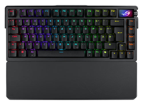 ASUS ROG Azoth Extreme – taster og arbejdsflade set ovenfra