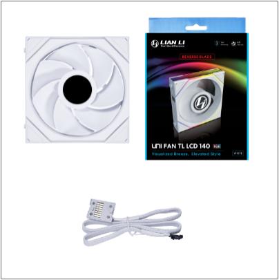 Lian Li UNI FAN TL-LCD Wireless Reverse 140 White (1pc) Lian Li