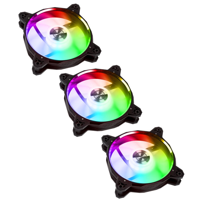 Lian Li RGB PWM BR 120mm DIGITAL Fläkt med fjärrkontroll - Fläktkontroll - 3pack - Svart ram