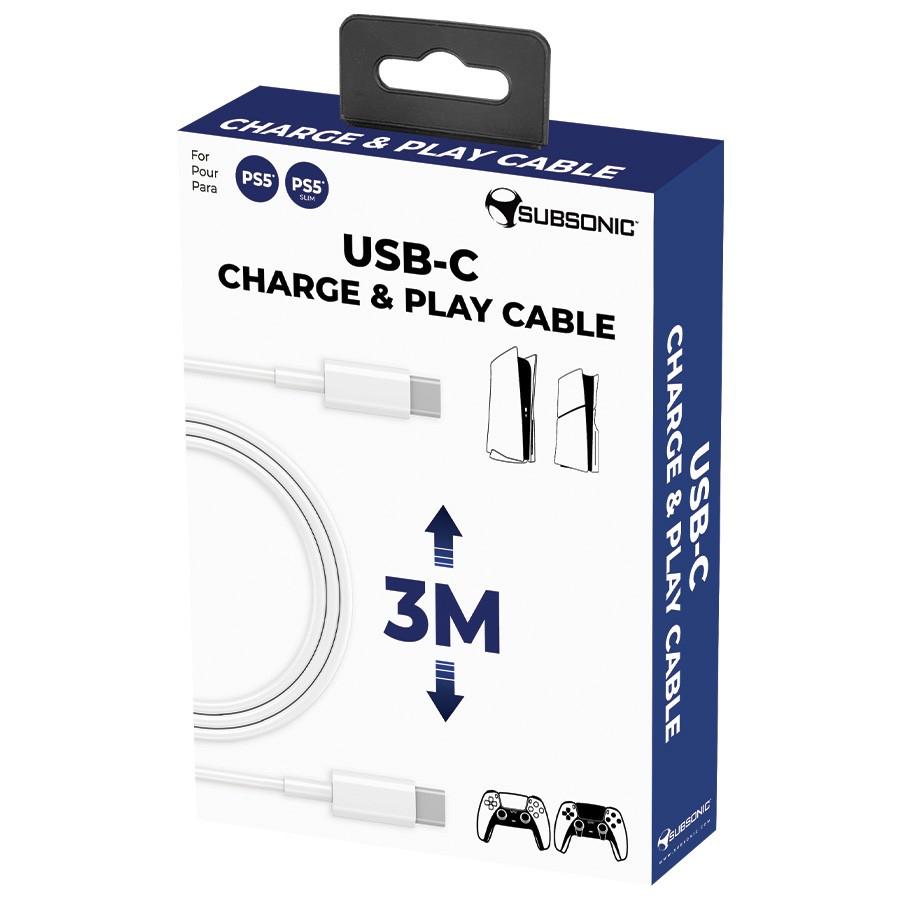 Subsonic Usb-C/Usb-C Charge & Play Cable - PS5/PS5 Slim 3m Subsonic