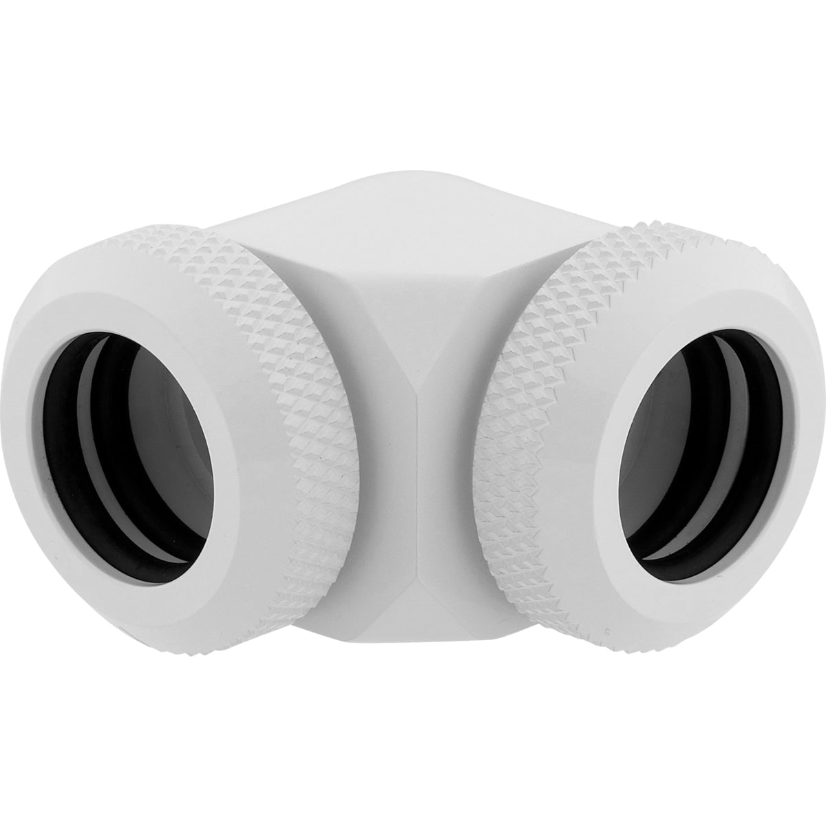 CORSAIR Hydro X Series XF Hardline 90° 12mm ytterdiameter vinklad koppling för vätskekylningssystem 2-pack vit