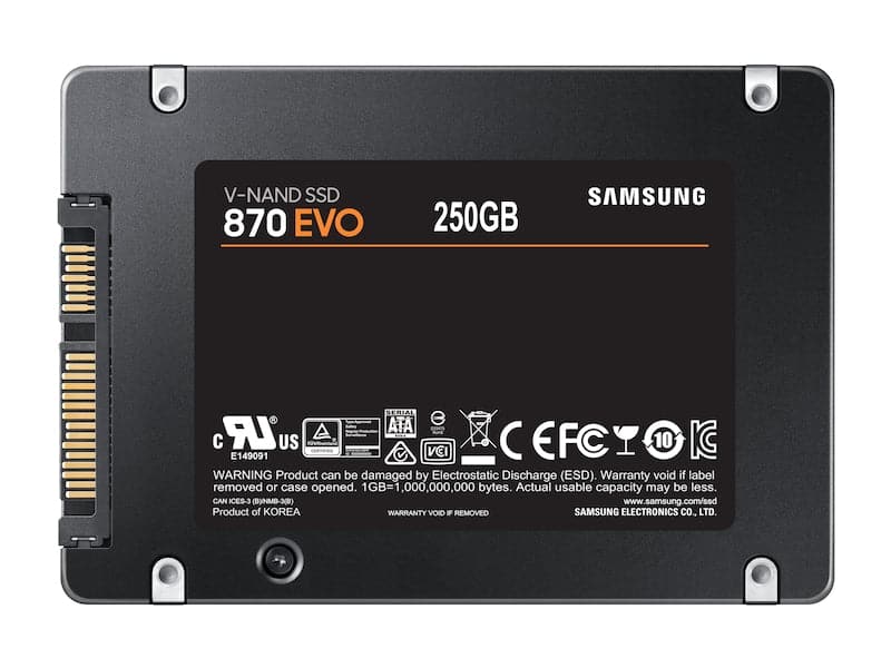 Samsung 870 EVO SSD MZ-77E250B 250GB 2.5 SATA-600