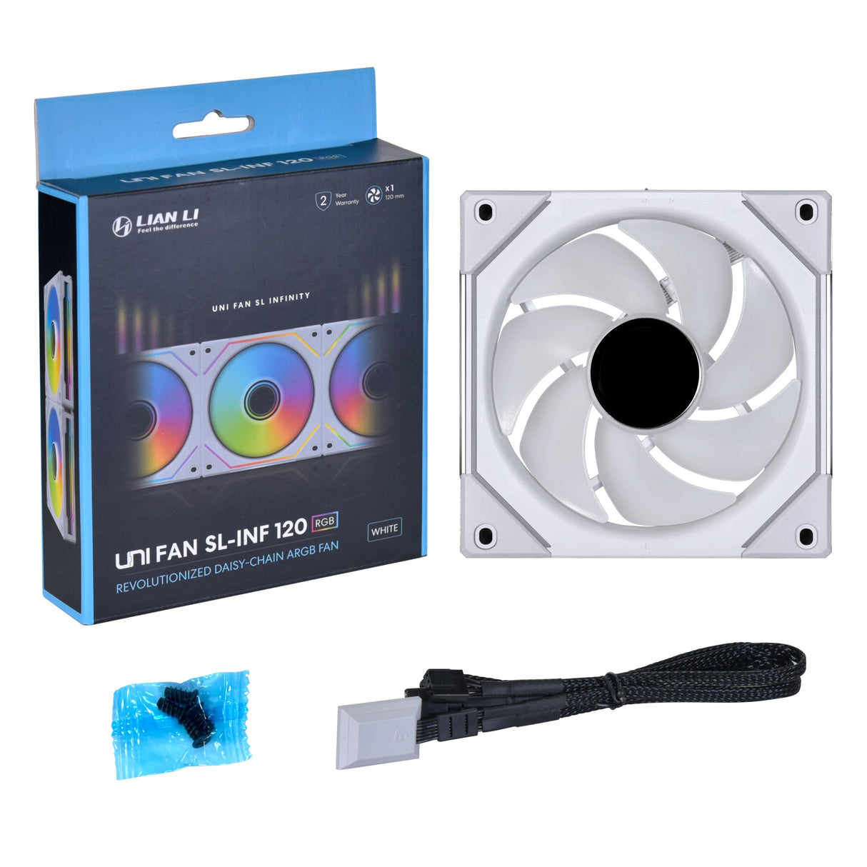 Lian li UNI FAN SL Infinity PWM Vit - 120 mm - Infinity RGB - Single Pack