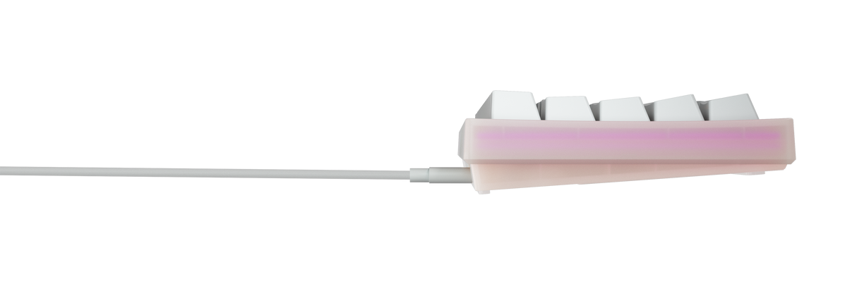 Xtrfy K5 RGB, Kompakt 65 % Transparent Vit