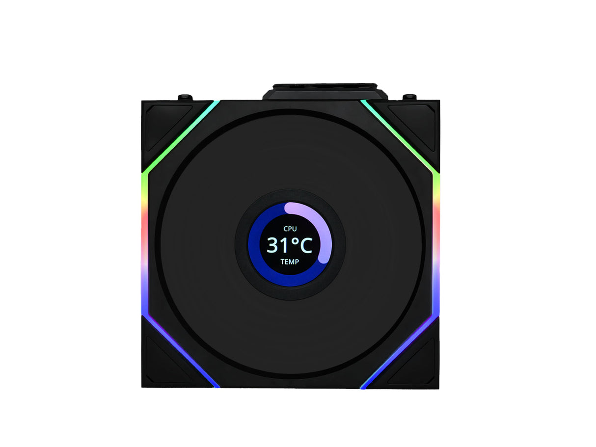 Lian Li UNI FAN TL Trådlös LCD Reverse, Svart - 120
