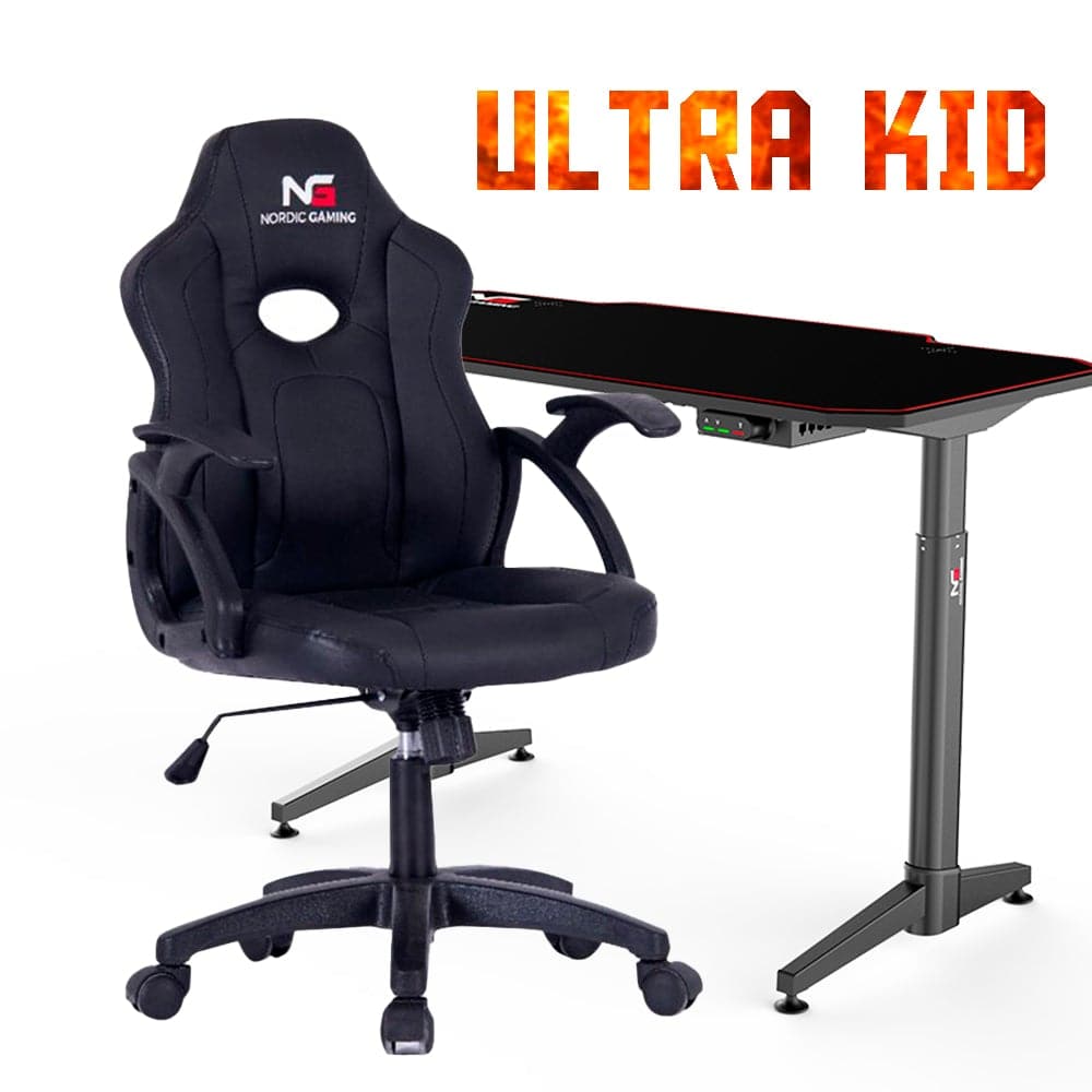 Nordic Kids Gaming Stol + Spelbord - Ultra Kid Elevation Bundle