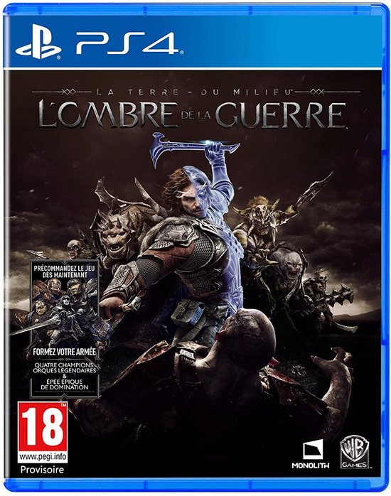 Middle-Earth: Shadow Of War – PlayStation 4 – spilomslag
