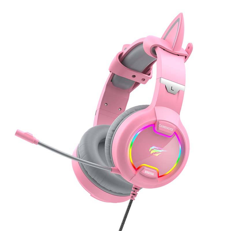 Gaming headphones Havit GAMENOTE H2233d RGB (pink) Havit