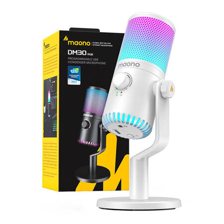 Gaming Microphone Maono DM30RGB (hvid) Maono
