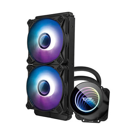 PC vand køling Darkflash DX240 V2 ARGB 2x 120x120 (sort) Darkflash