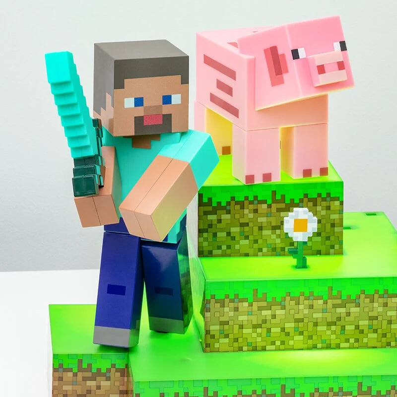 Minecraft Steve Diamond Lampa - 30cm