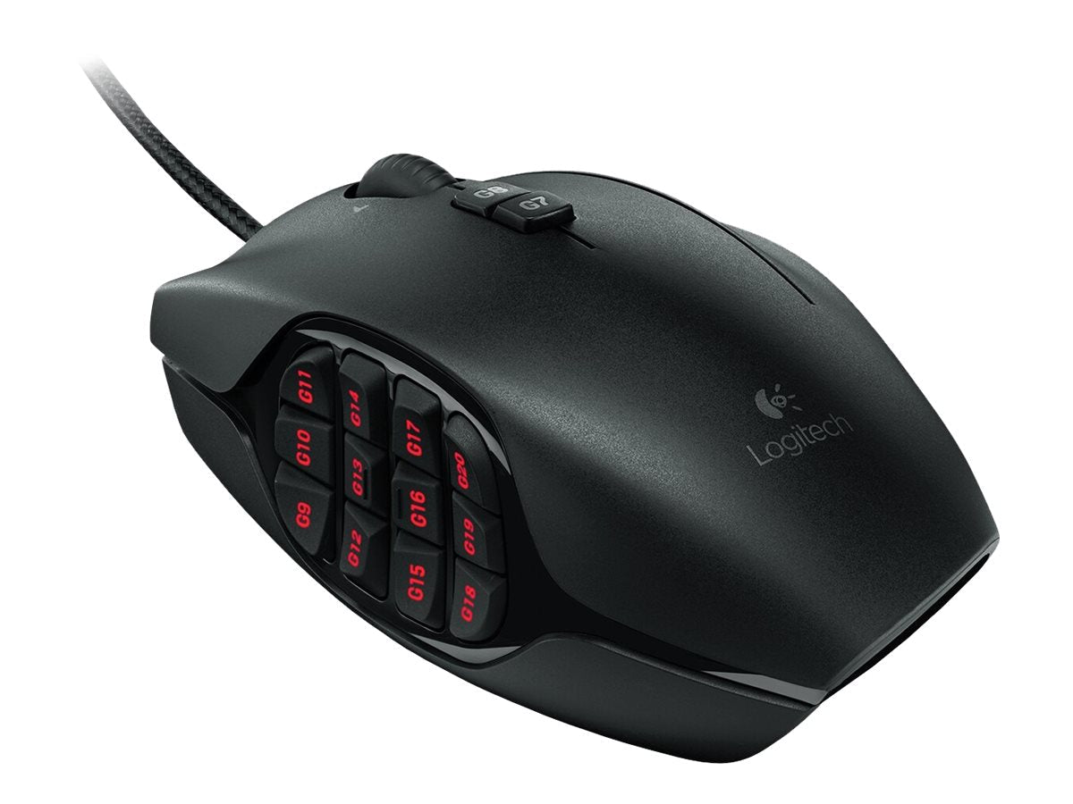 Logitech Gaming Mouse G600 MMO Laserkabel Svart