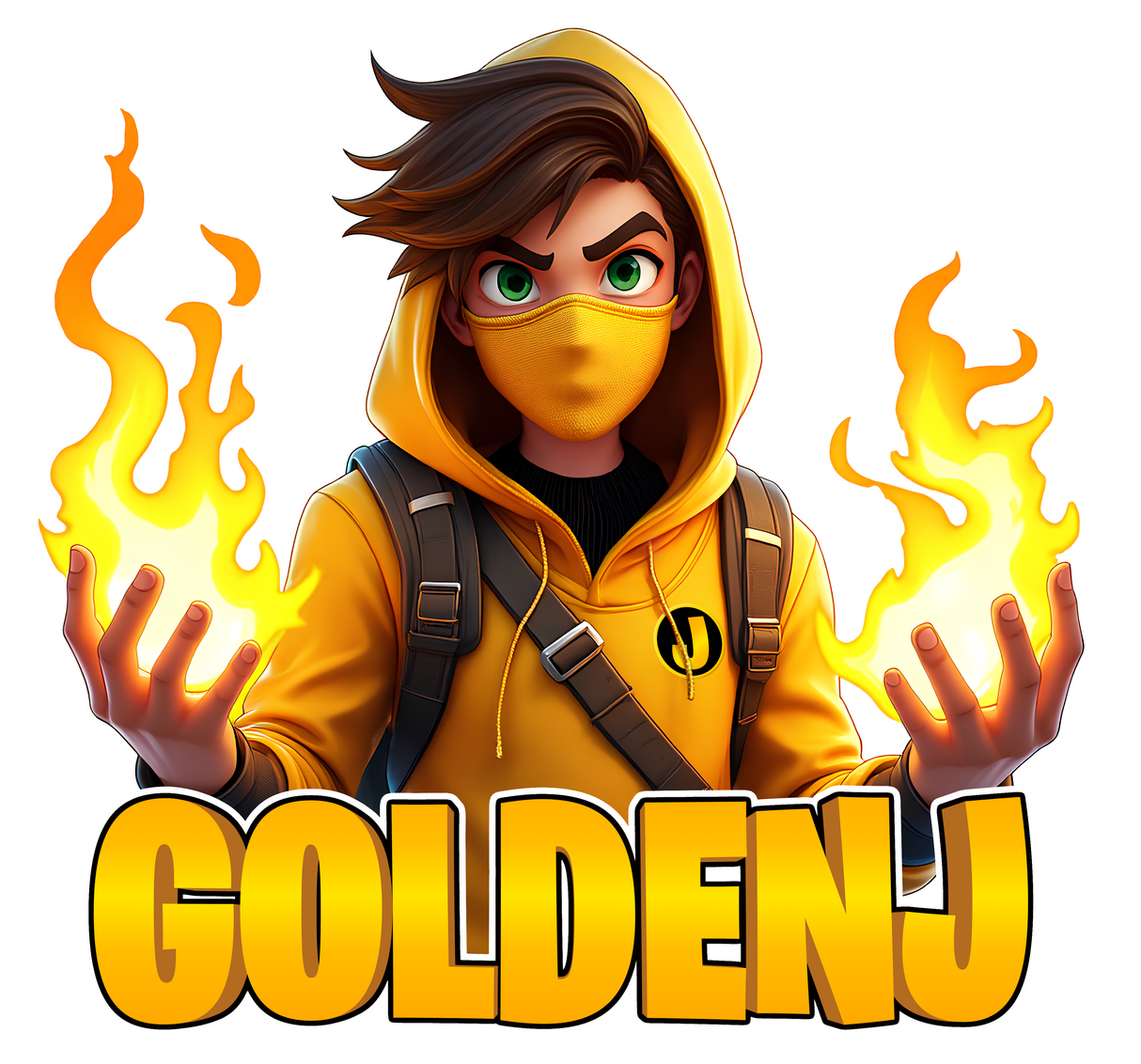 GoldenJ Flame Print - Liten