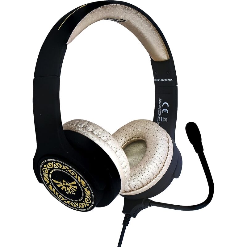 Legend Of Zelda Crest Kids Interactive Headphones Svart