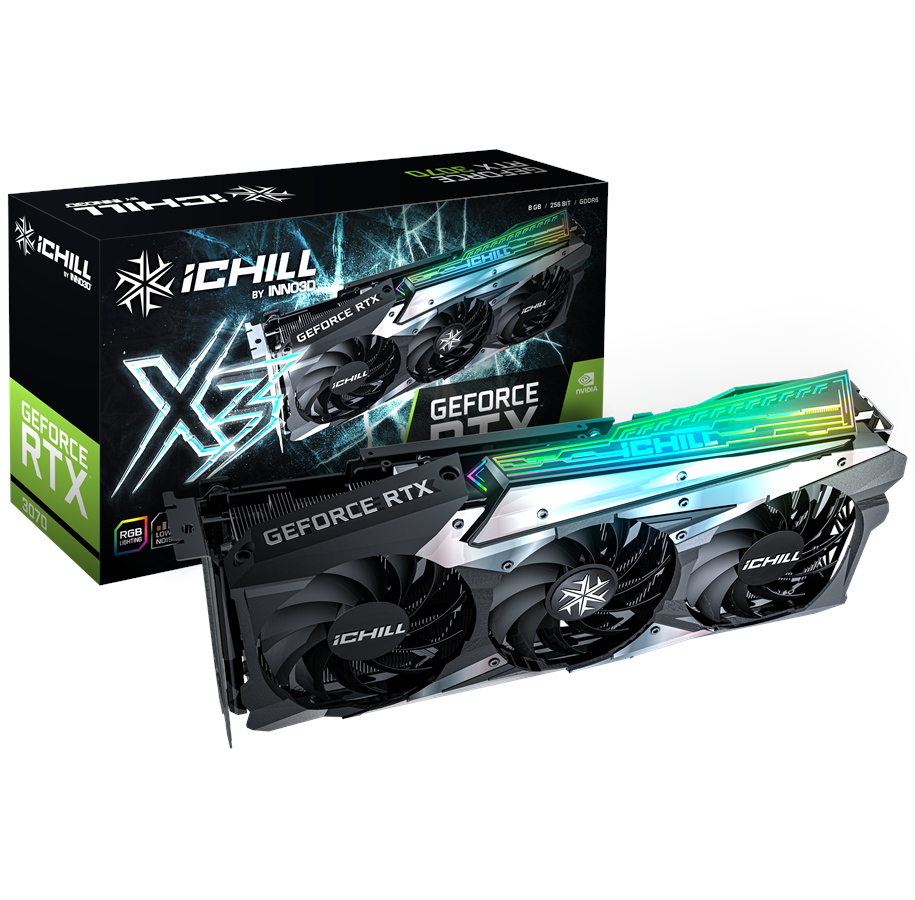 Inno3D GeForce RTX 3070 iCHILL X3 - 8GB GDDR6 RAM - Grafikkort