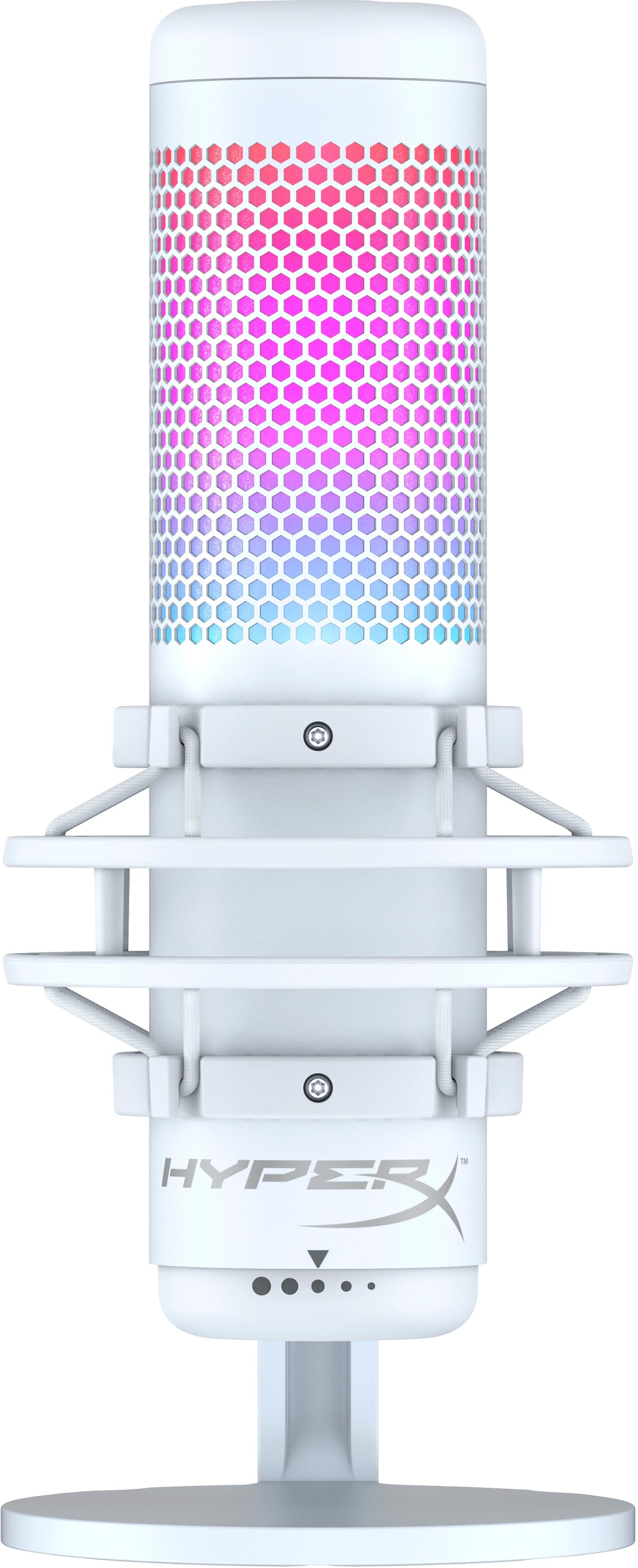 HyperX QuadCast S Mikrofonkabel -36dB Dubbelriktad Stereokardioid Rundstrålande Vit