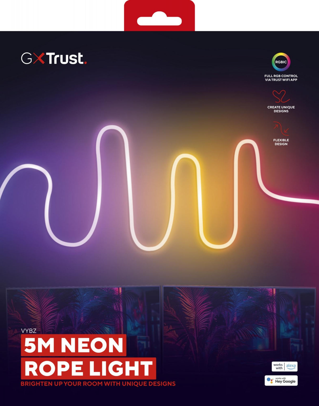 TRUST GXT904 VYBZ 5M NEON ROPE LIGHT