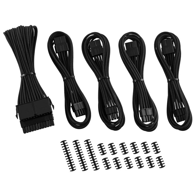 CableMod Classic ModMesh Cable Extension Kit - 8+8 Series - Svart