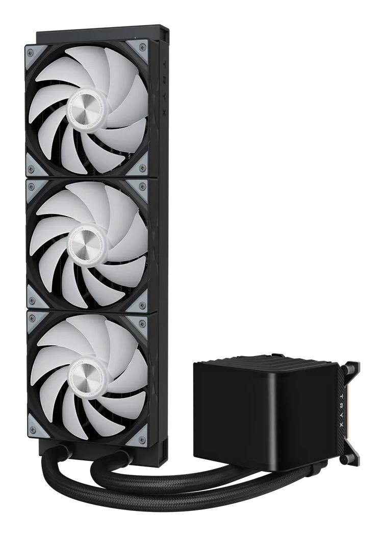 TRYX PANORAMA Upgraded 360mm AIO Liquid Cooler ARGB Black TRYX