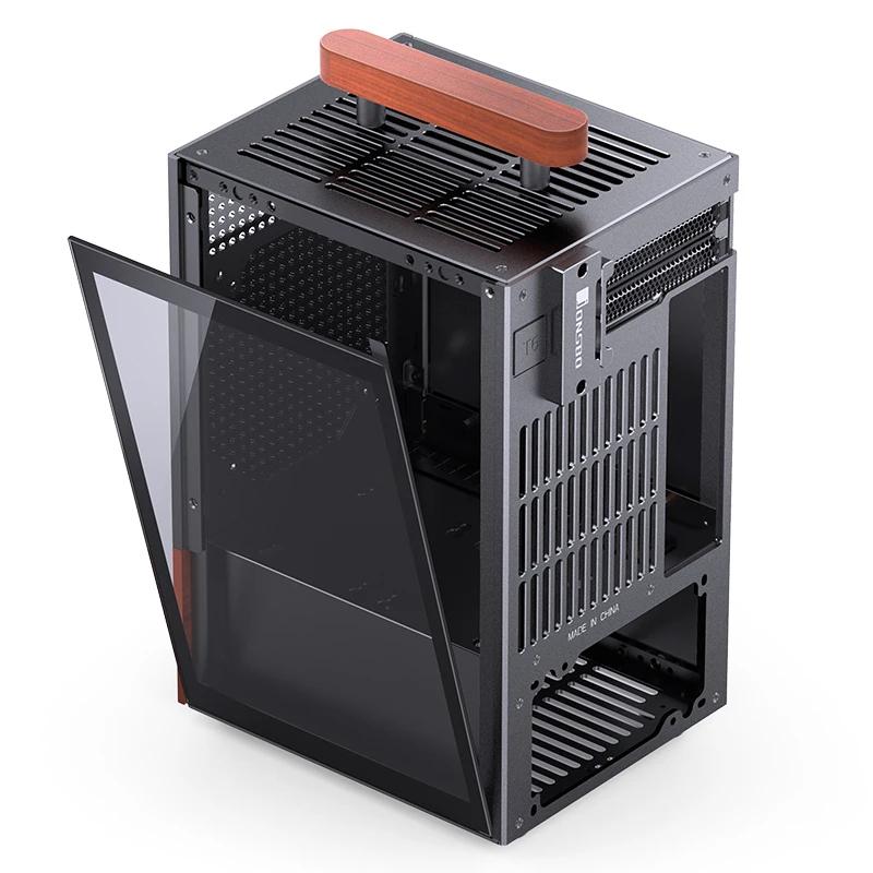 Jonsbo T6 Mini-Tower, Mini-ITX, Tempered Glass, Wood - Black Dongguan Sibositong Industrial Co., Ltd. (Jonsbo)