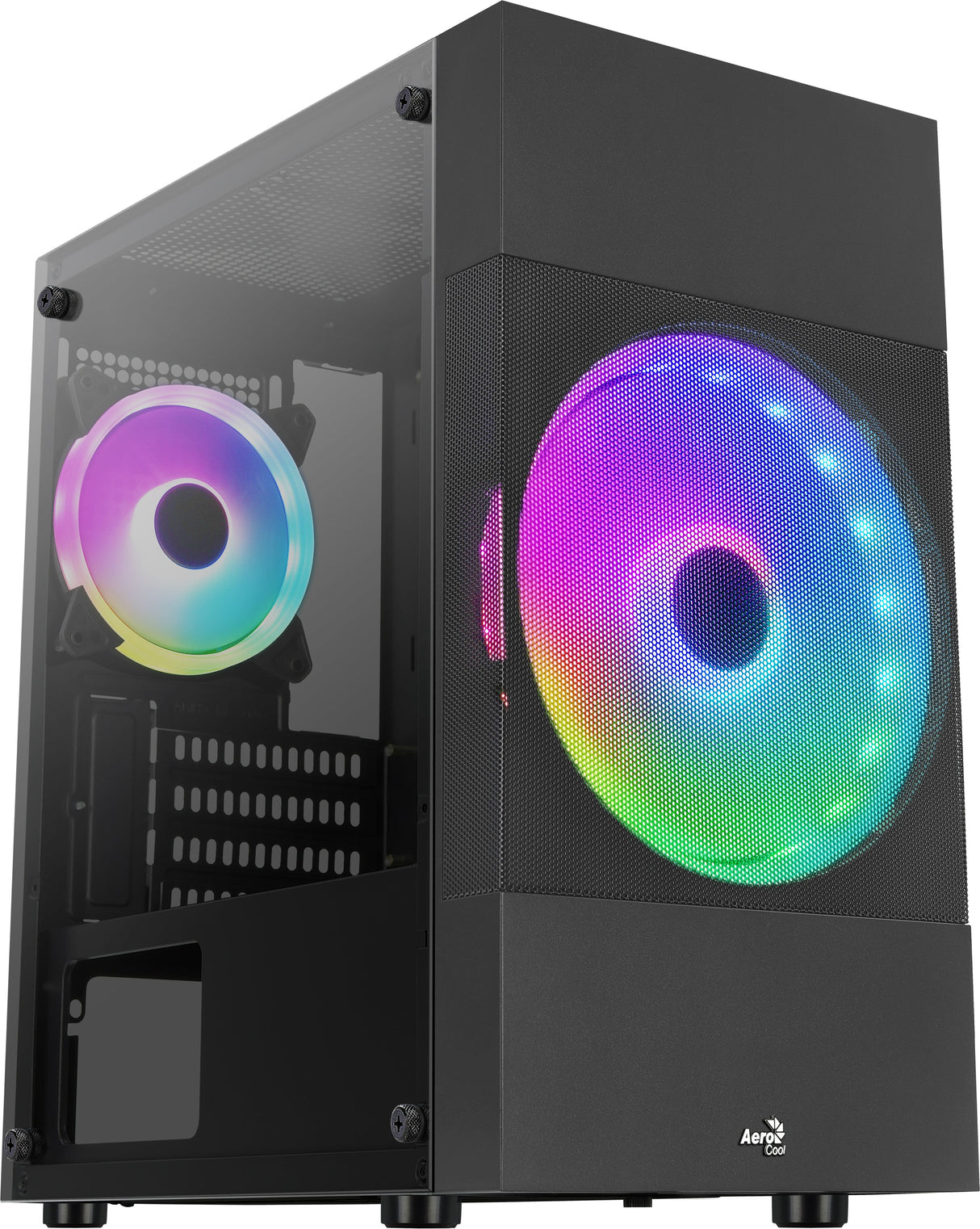 AeroCool Atomic Lite Tower Micro-ATX Ingen strömförsörjning Svart