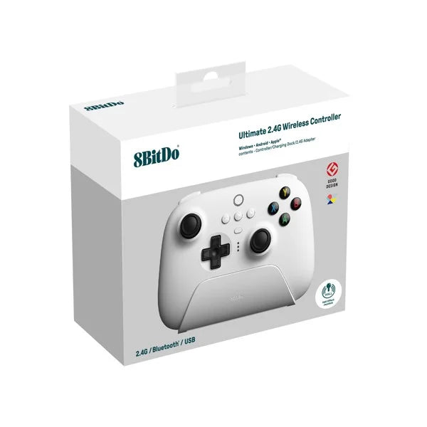 8BitDo Ultimate 2.4G Pad PC Grå/Vit