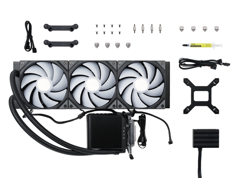TRYX PANORAMA 360mm AIO Liquid Cooler ARGB Svart