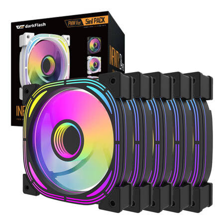 Darkflash INF24 5in1 ARGB Datorfläktset (svart)