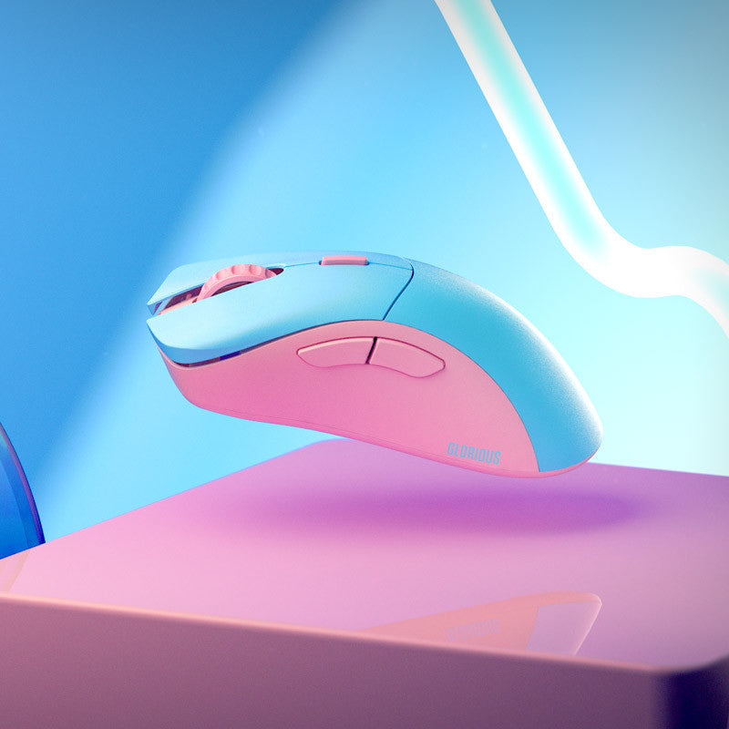 Glorious Model D PRO - Trådlös - Skyline (Rosa/Blå) - Forge - Limited Edition