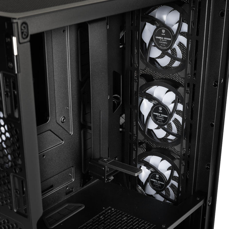 Kolink Observatory Y Mesh ARGB Midi-Tower Gaming Fodral - Svart Fönster