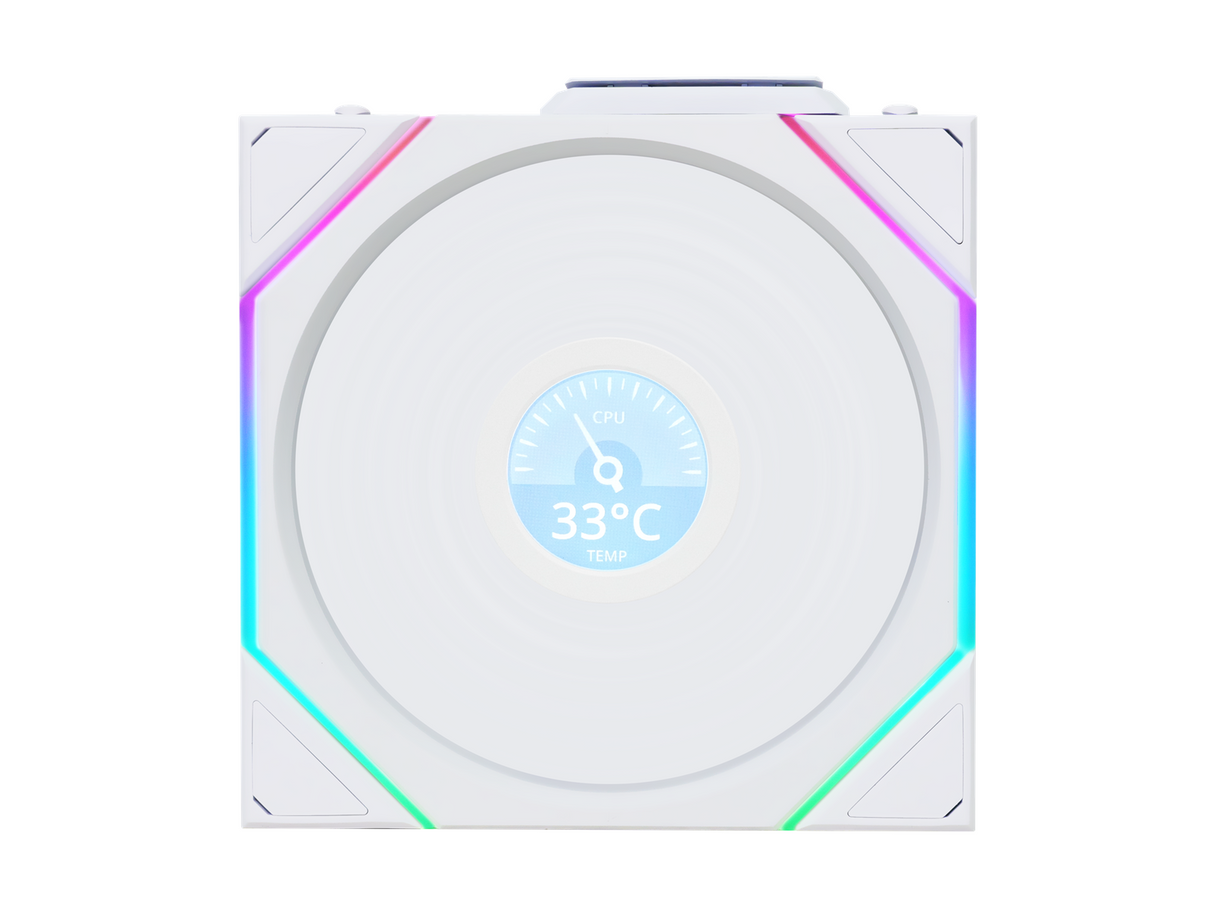 Lian Li UNI FAN TL Trådlös LCD, Vit - 120